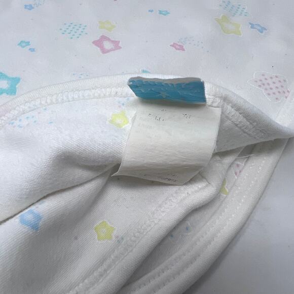 Bright Future Baby Blanket Vintage Shooting Star Cotton Pastel White 25x28" - Picture 5 of 7